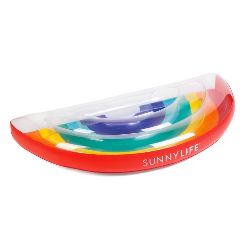 Matelas gonflable luxe arc-en-ciel