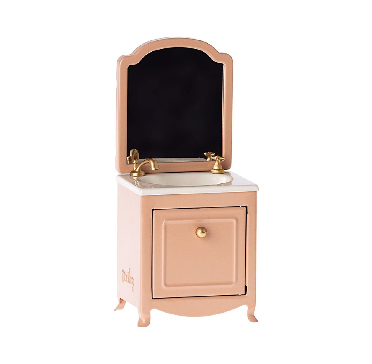 Meuble Vasque et miroir Salle de Bain Miniature - Rose