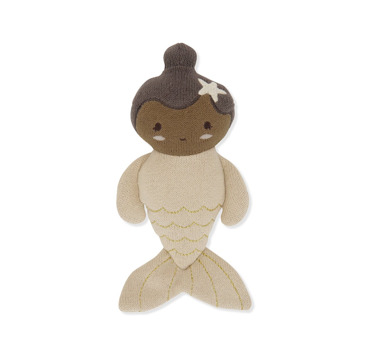 Mini doudou hochet Sirène - Sable