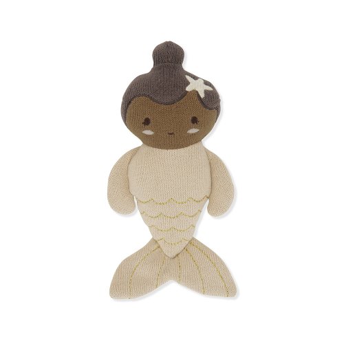 Mini doudou hochet Sirène - Sable
