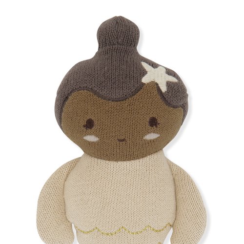 Mini doudou hochet Sirène - Sable