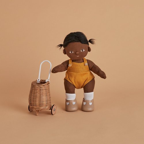 Mini Panier Luggy pour Poupée - Naturel