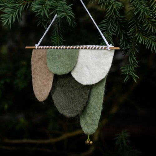 Mini Suspension murale écailles - Vert tendre