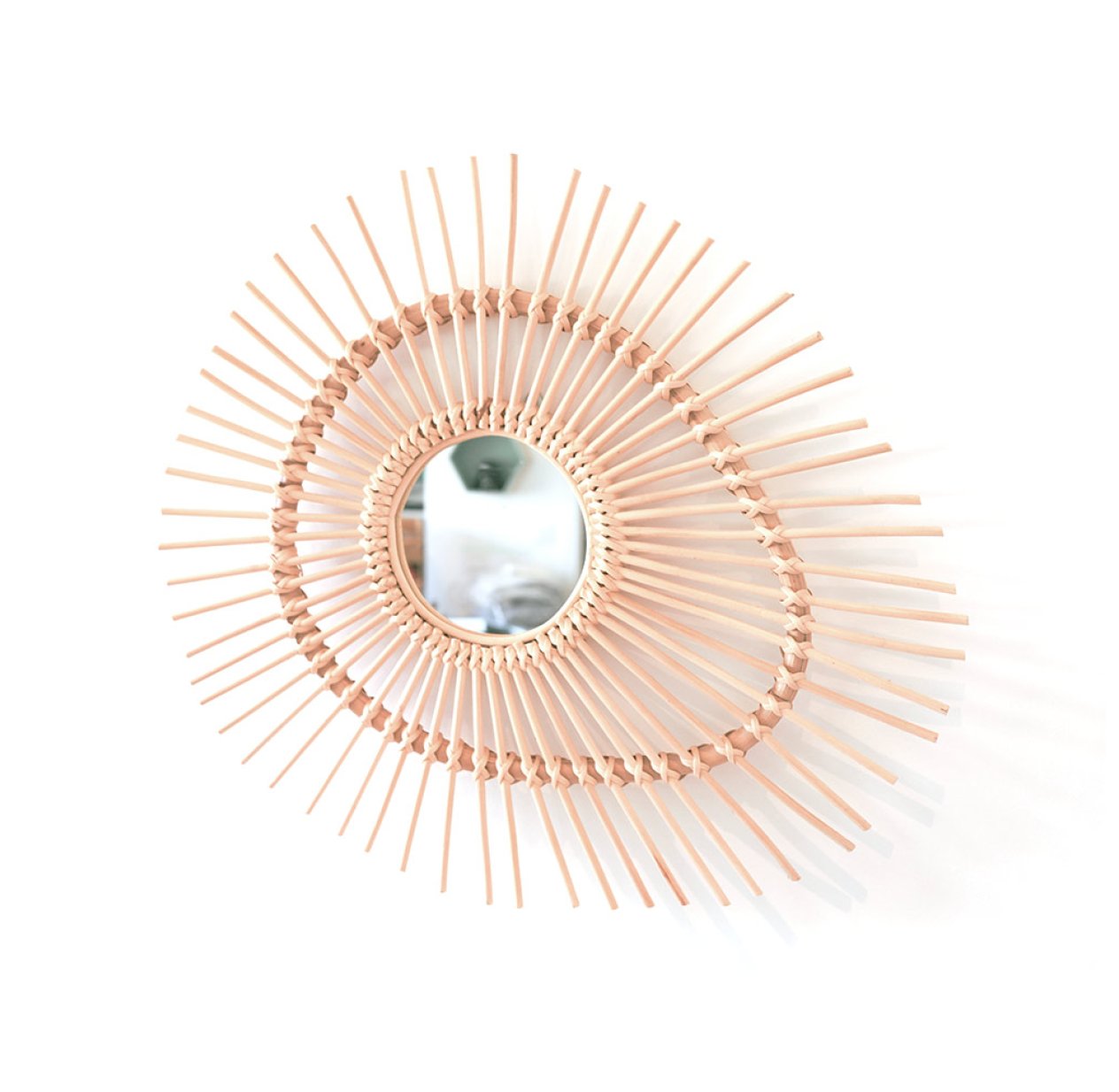 Miroir en rotin ovale Mata