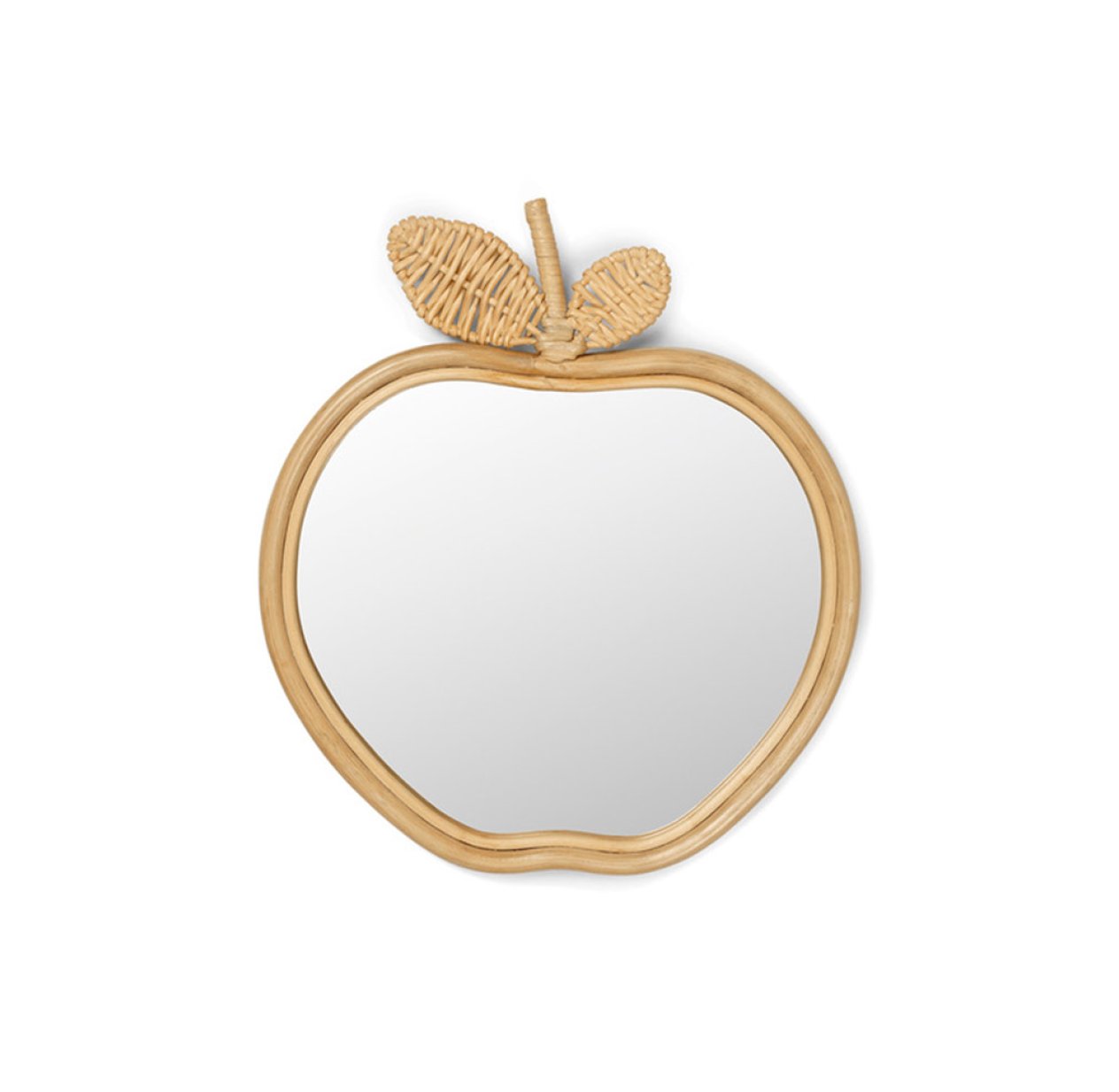 Miroir Pomme en rotin
