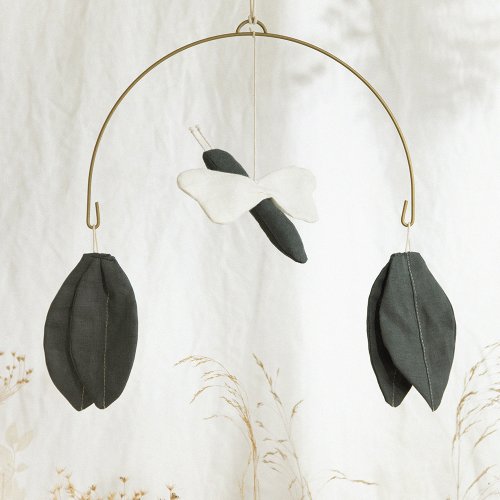 Mobile Libellule Lin Français - Green Blue