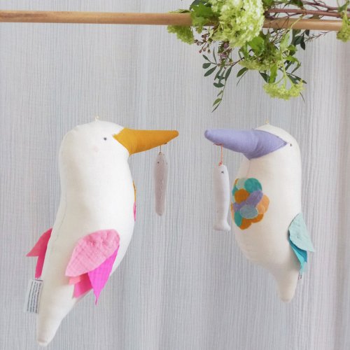 Oiseau décoratif Martin le Martin-Pêcheur - Rose