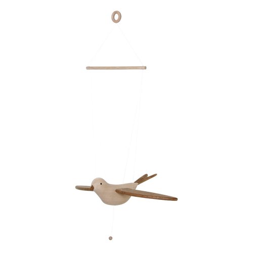Mobile Oiseau Koko - Chêne fumé