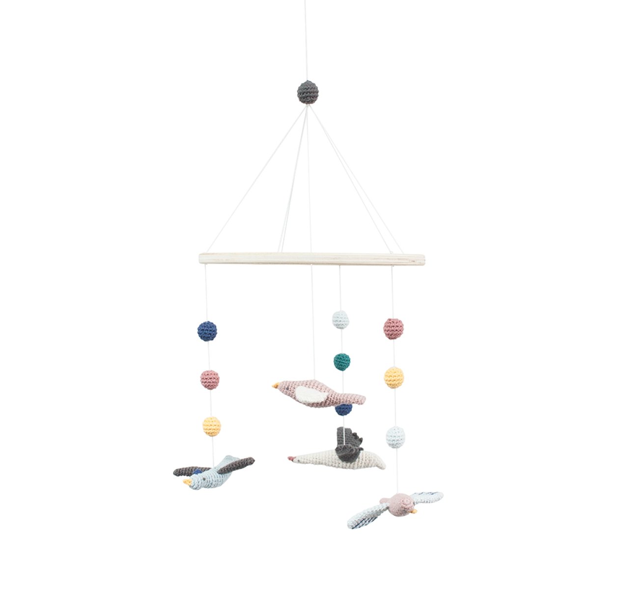 Mobile en crochet Oiseaux