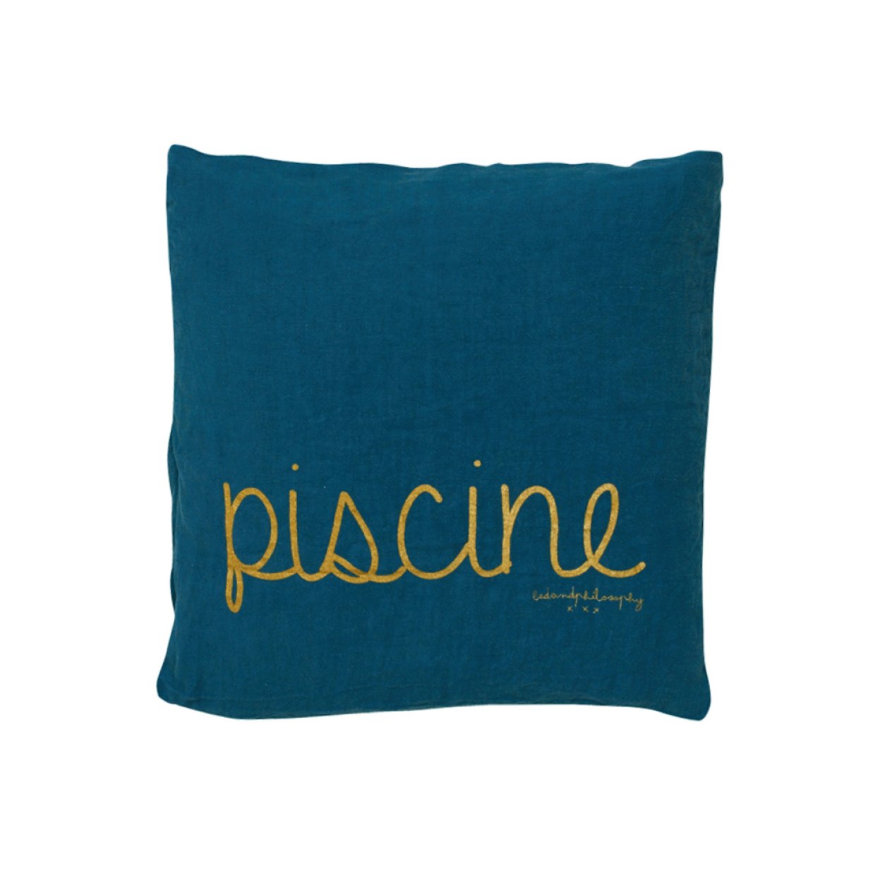 Petit coussin carré Molly piscine - Bleu