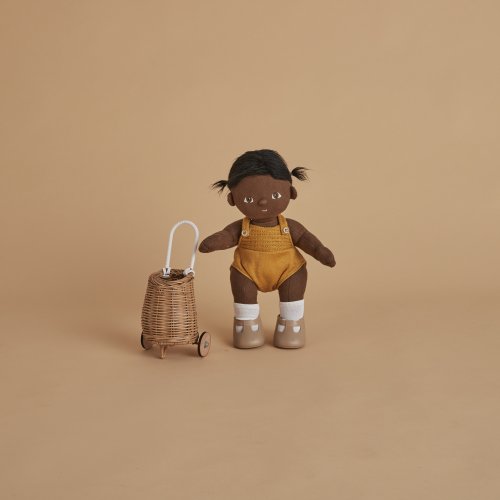 Mini Panier Luggy pour Poupée - Rose poudré