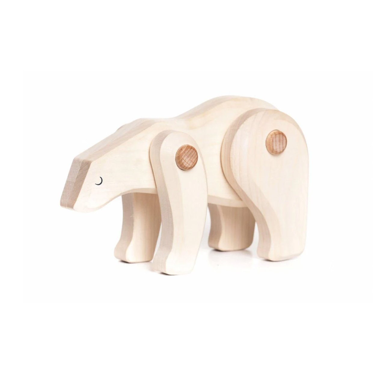 Ours polaire en bois articulé