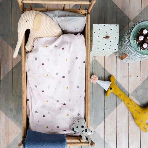 Parure de lit Happy Summer - Rose pastel