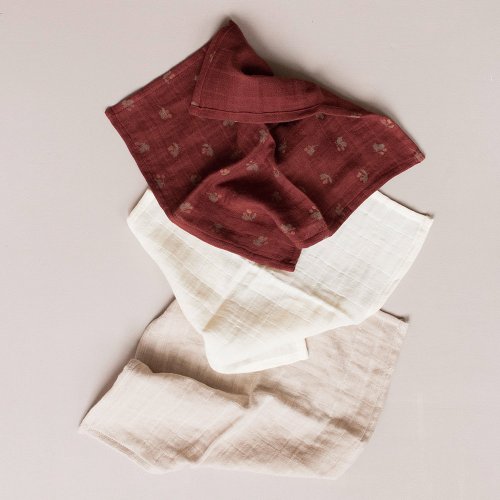 Pack de 3 Mini Langes Aubépine