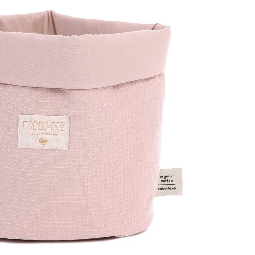 Panier de rangement nid d'abeille Panda - Vieux rose