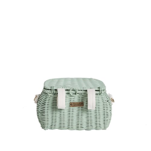 Panier en rotin MiniChari enfant - Mint