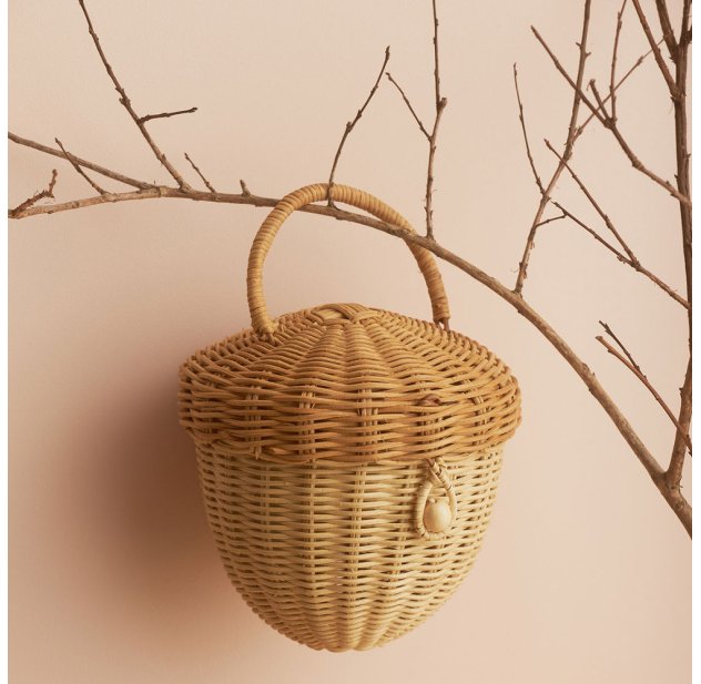 Panier Champignon - Rouge Olli Ella pour chambre enfant - Les