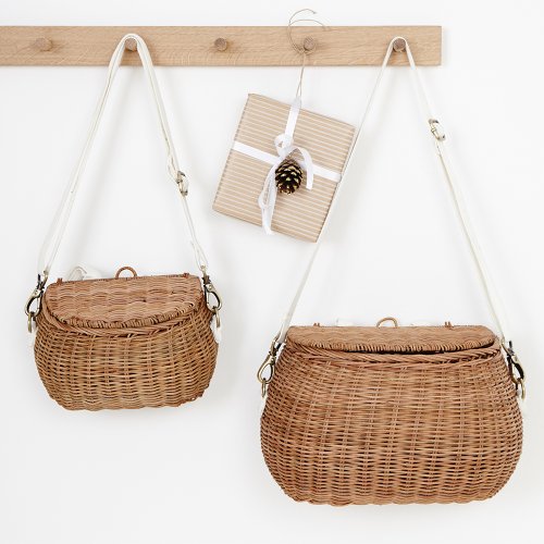 Grand panier en rotin MamaChari - Naturel