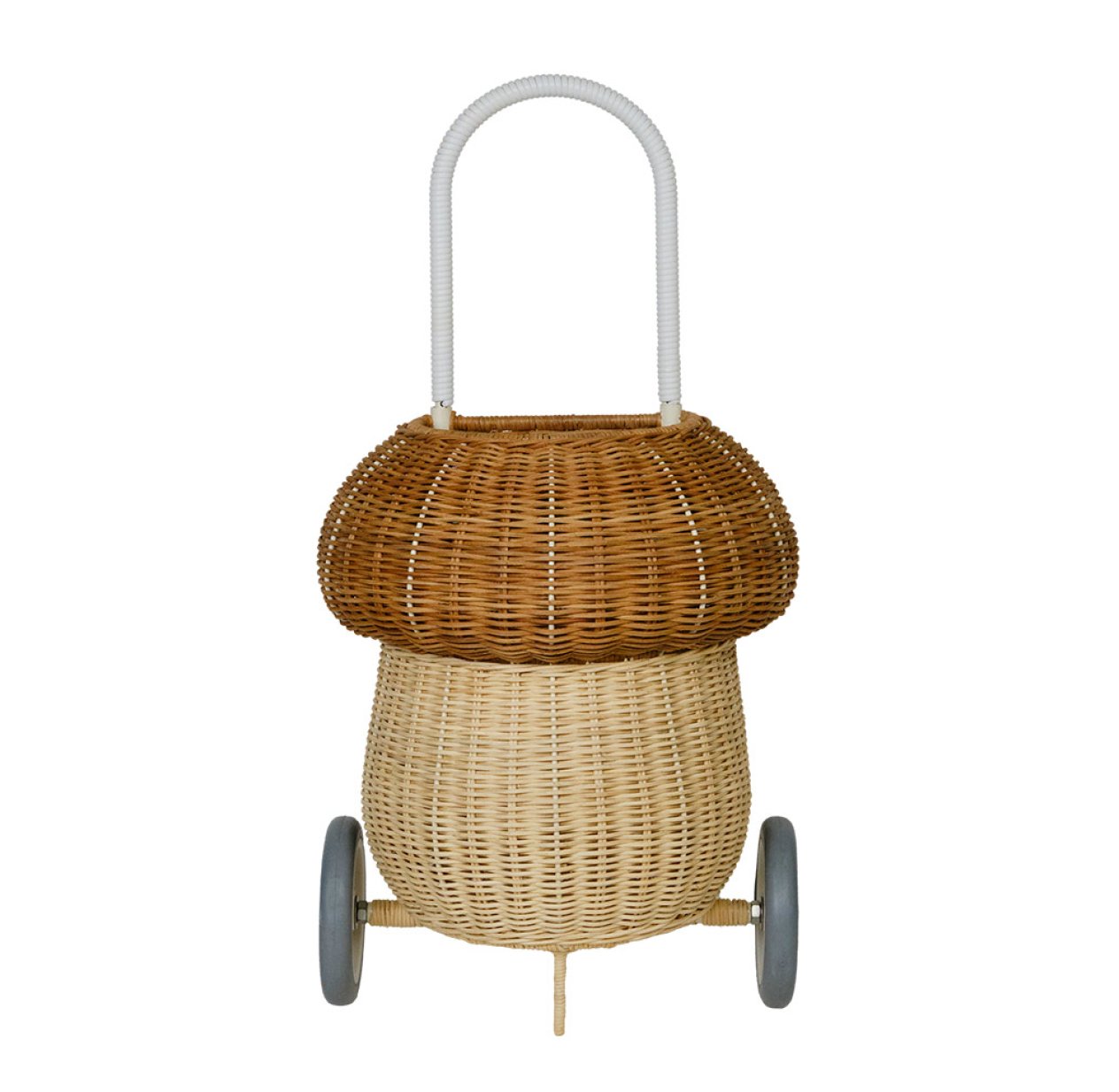 Panier à roulettes Luggy Champignon - Naturel