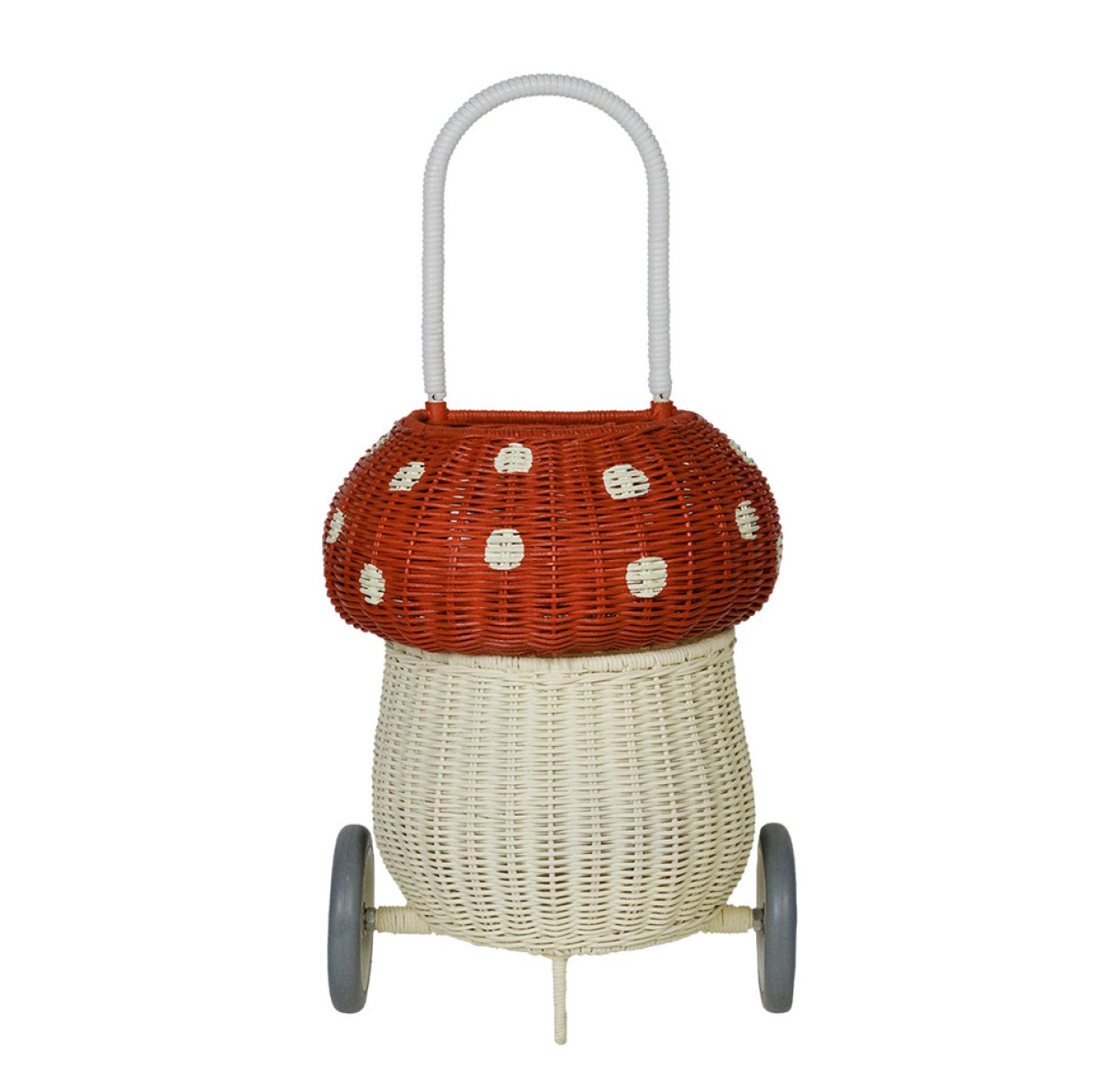 Panier à roulettes Luggy Champignon - Rouge