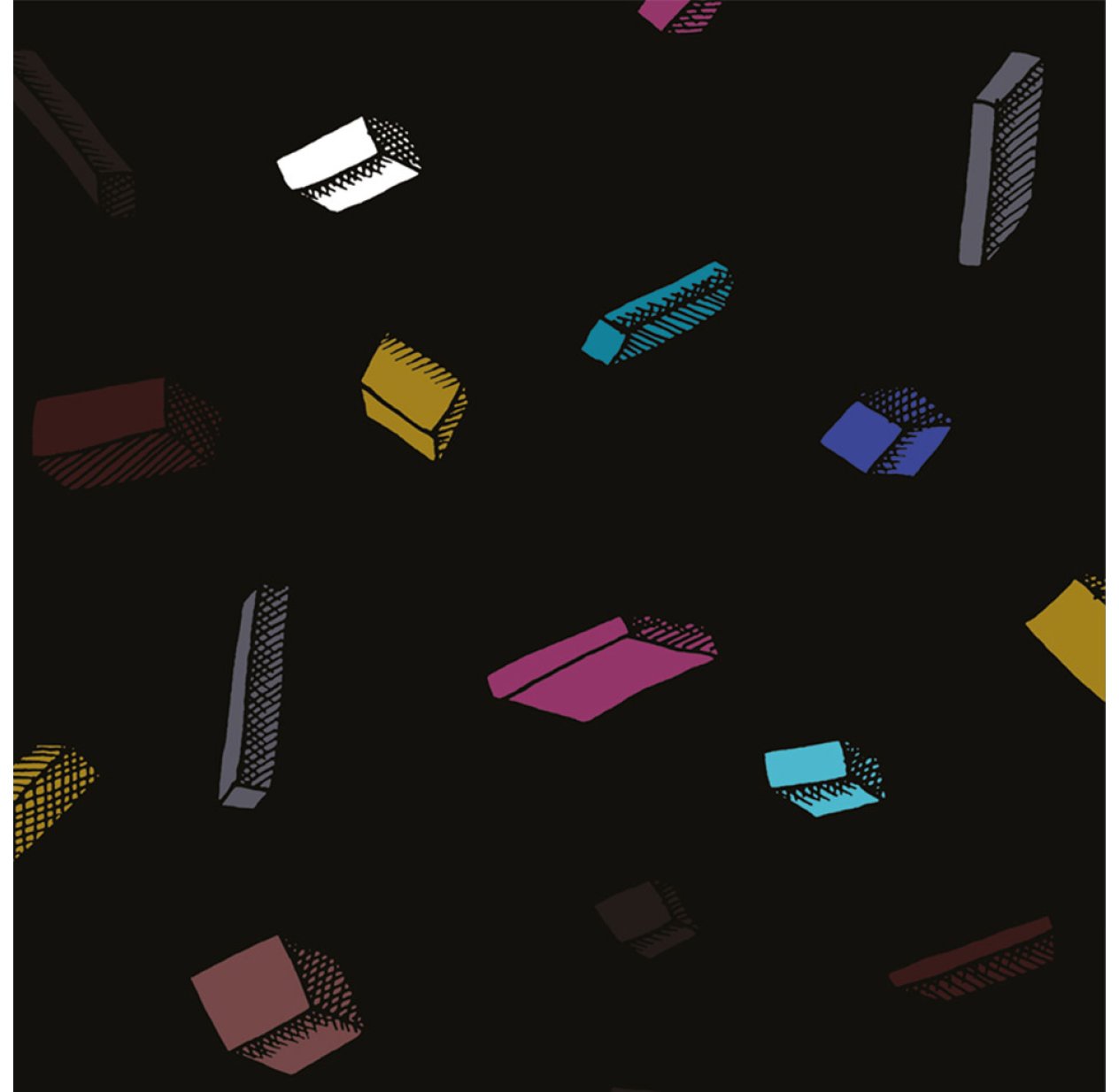 Papier peint Carlton - Noir