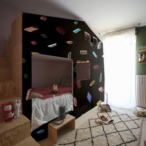 Papier peint Carlton - Noir