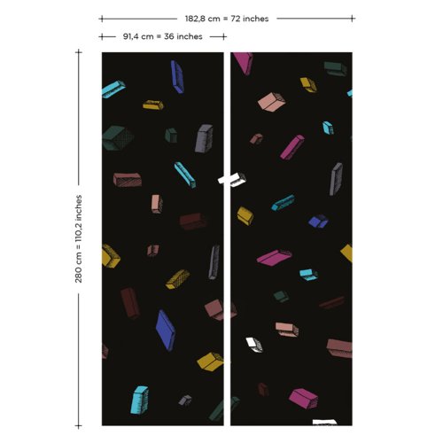 Papier peint Carlton - Noir