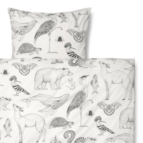 Parure de lit Animaux Katie Scott - Blanc