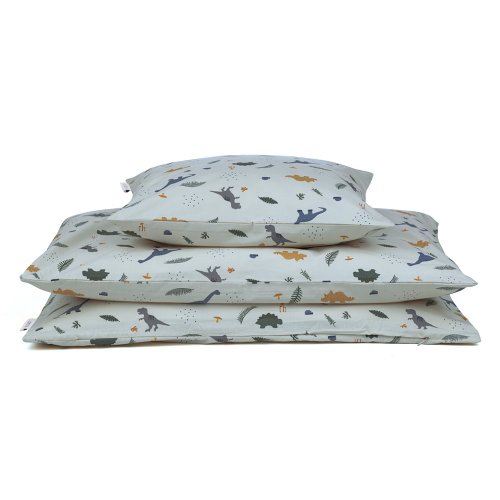 Parure de lit Dinosaure - Bleu clair