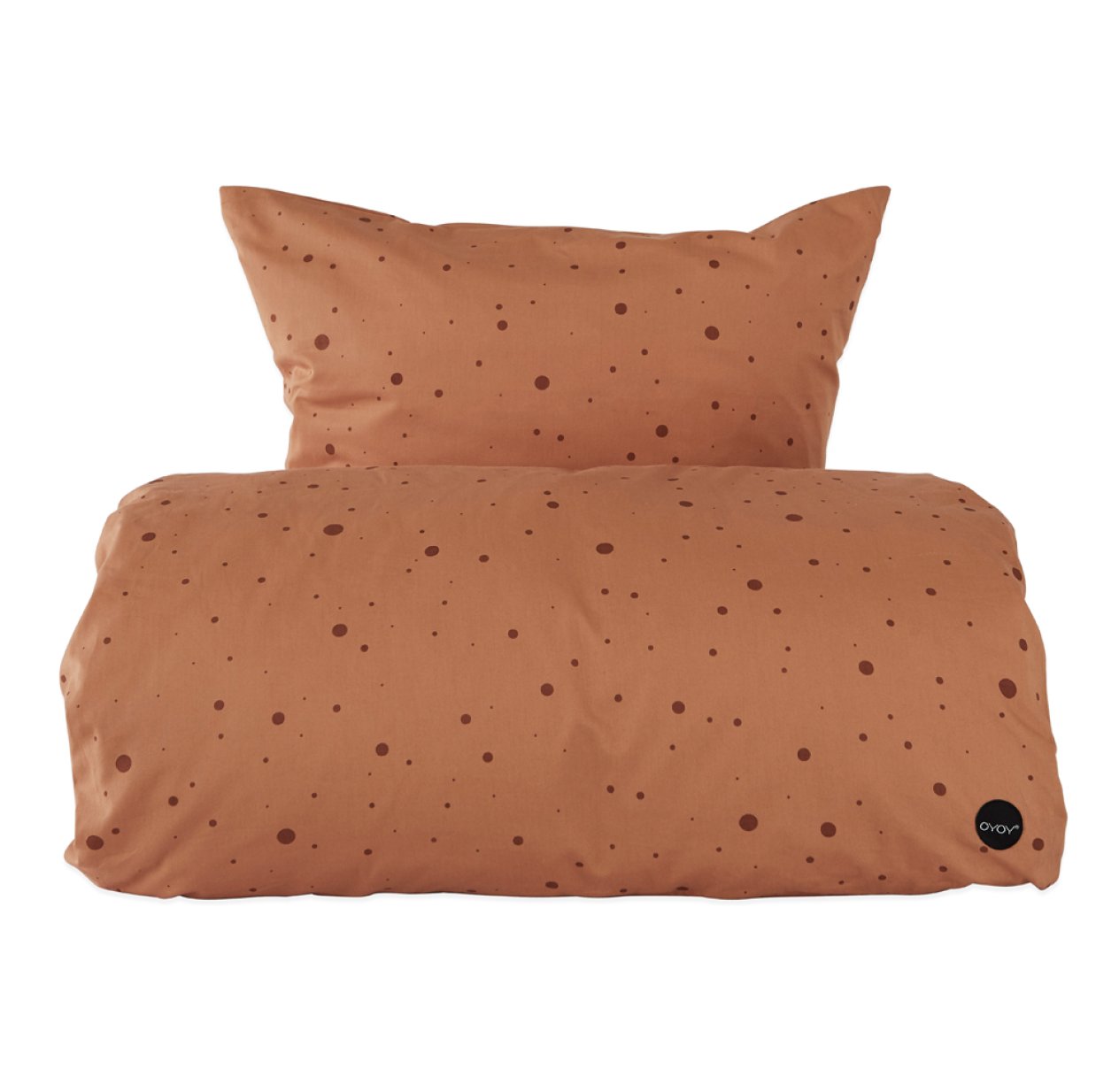 Parure de lit pois - Caramel