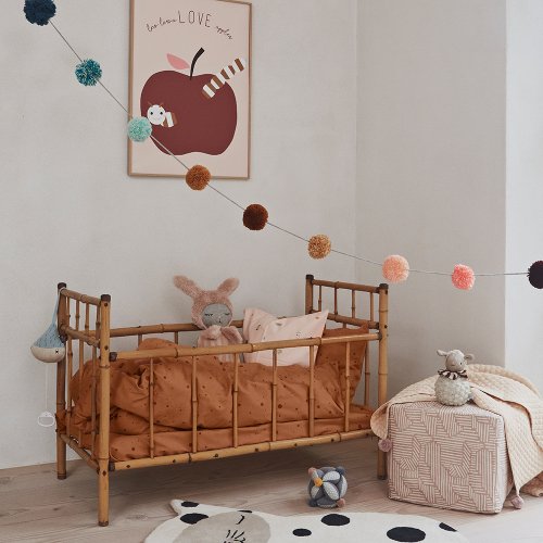 Parure de lit pois - Caramel