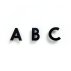 Patères murales Alphabet ABC - Noir