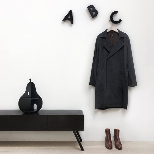 Patères murales Alphabet ABC - Noir