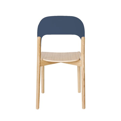 Chaise Paula - Bleu gris/Naturel