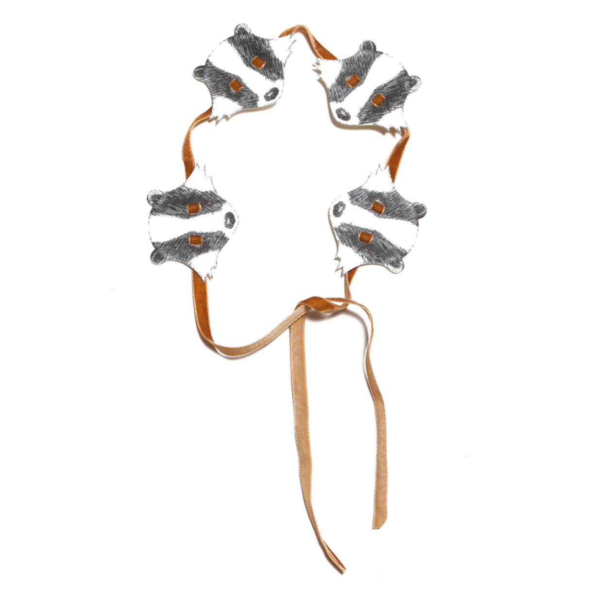 Couronne enfant Blaireau - Noir/Blanc