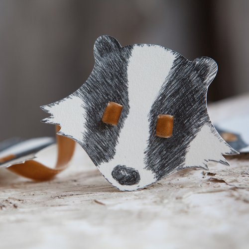 Couronne enfant Blaireau - Noir/Blanc