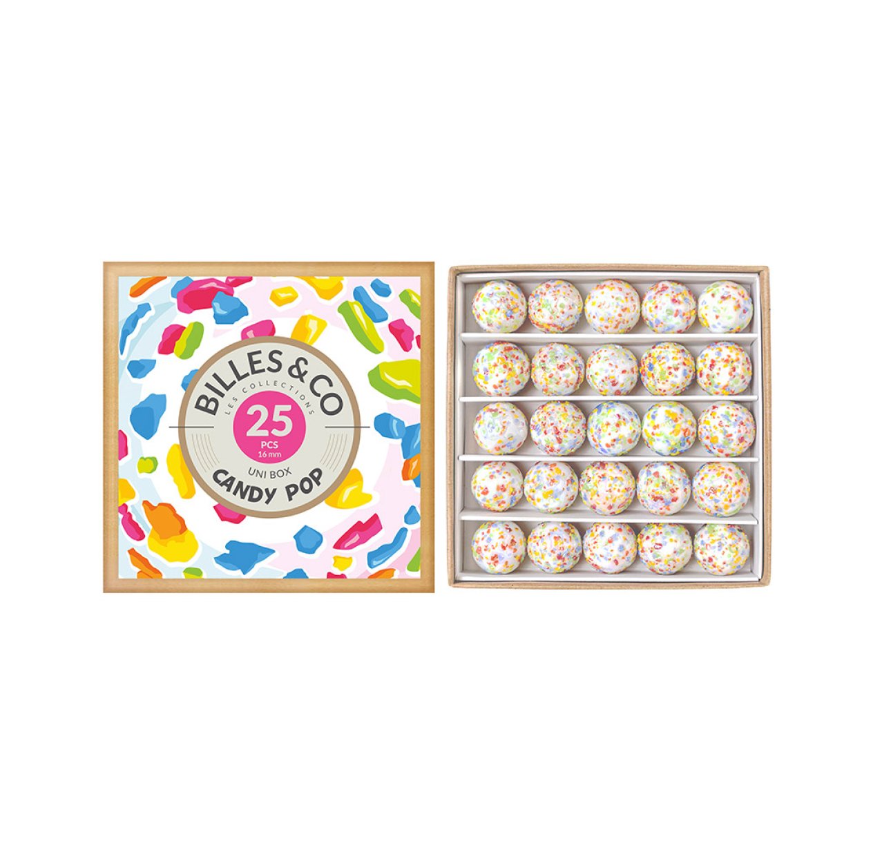 Petit Coffret de 25 Billes - Candy Pop