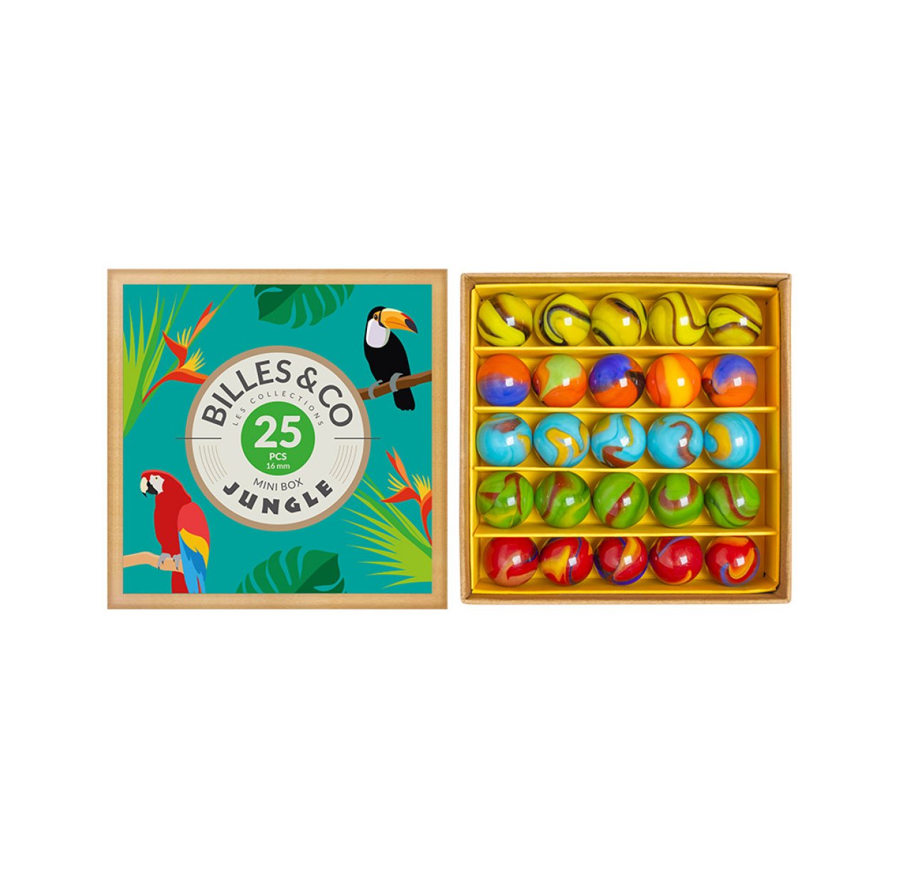 Petit Coffret de 25 Billes - Jungle