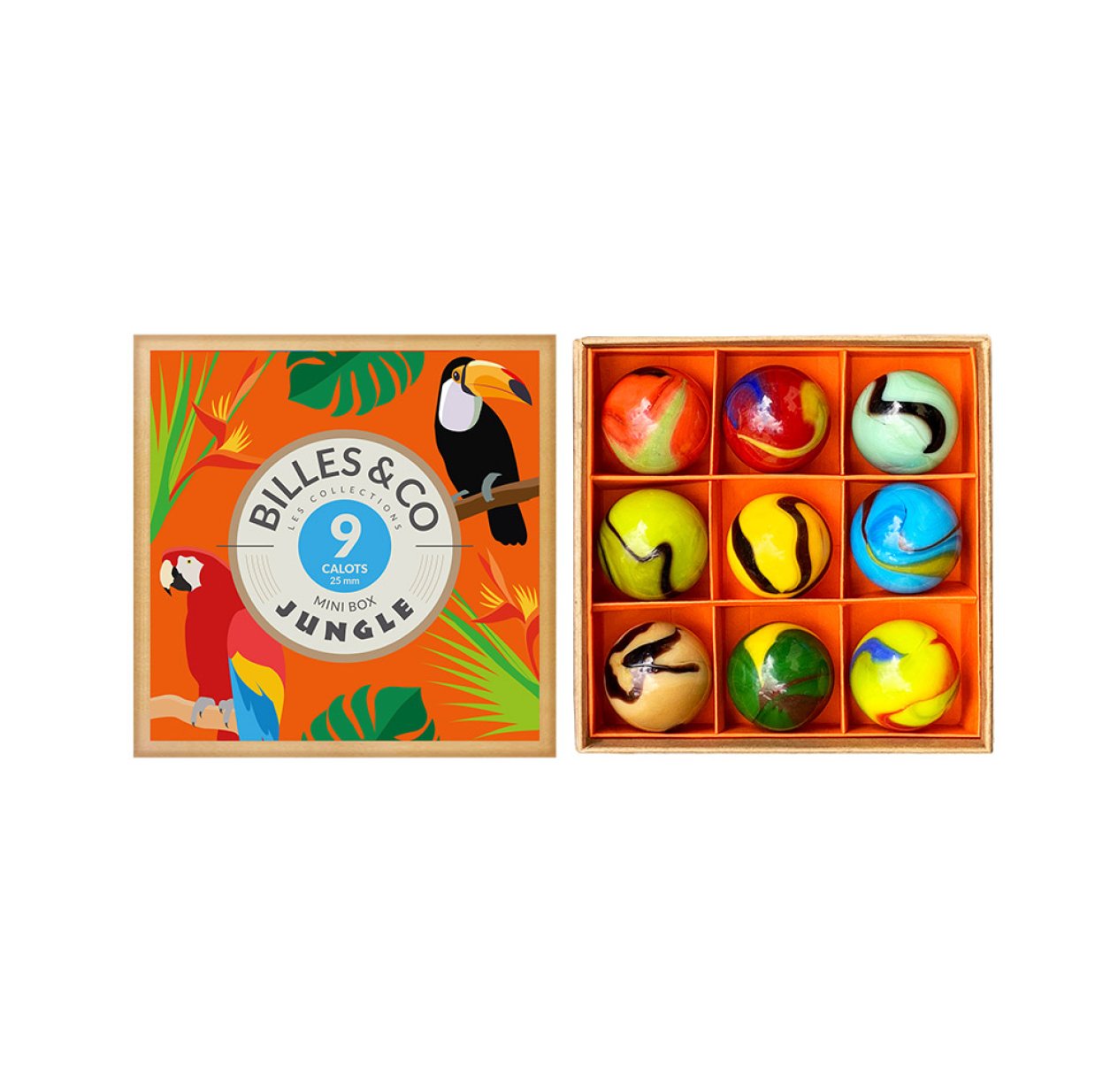 Petit Coffret de 9 Calots - Jungle