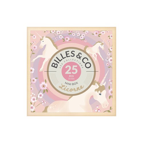 Petit Coffret de 25 Billes - Licorne