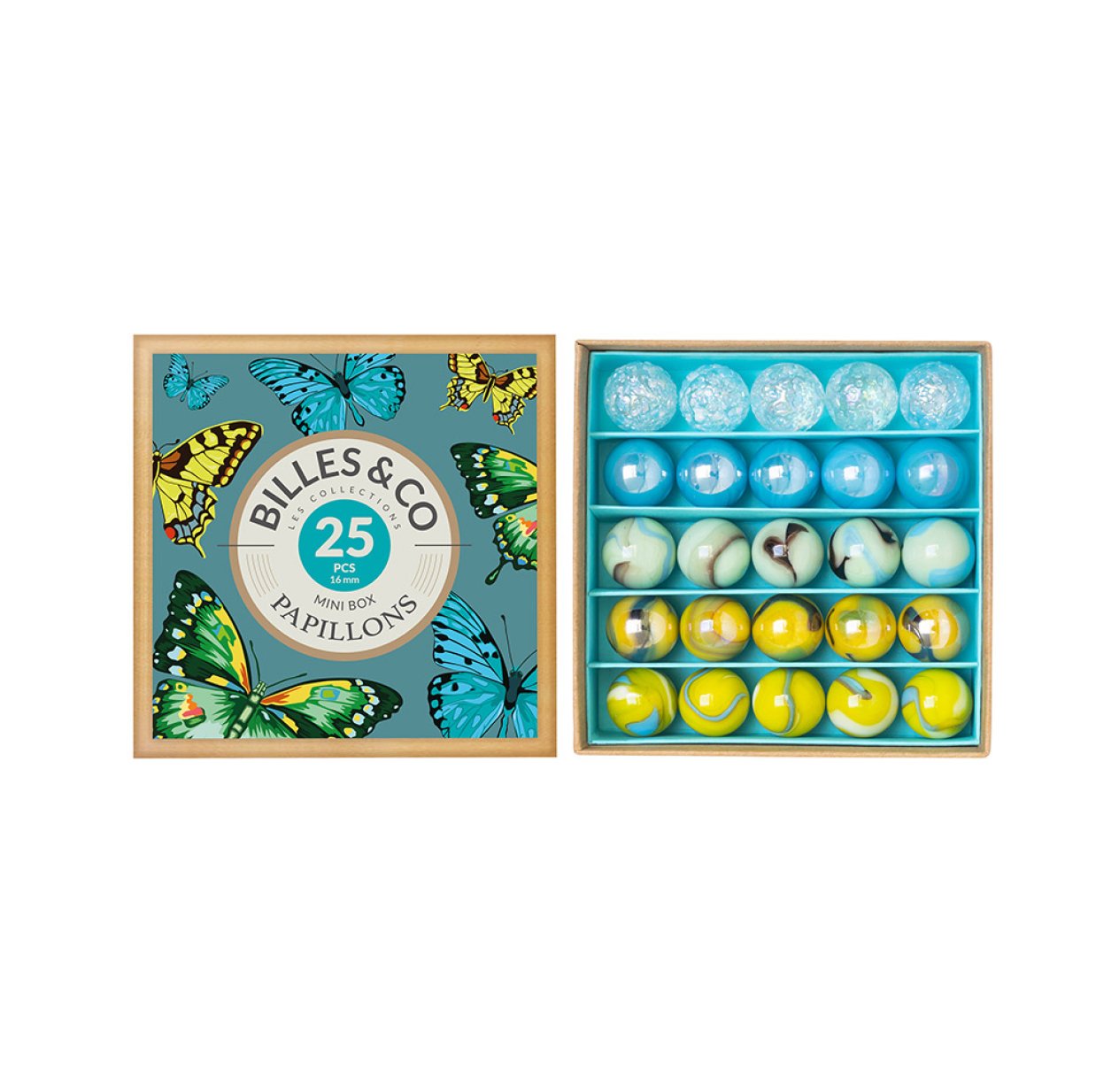 Petit Coffret de 25 Billes - Papillons