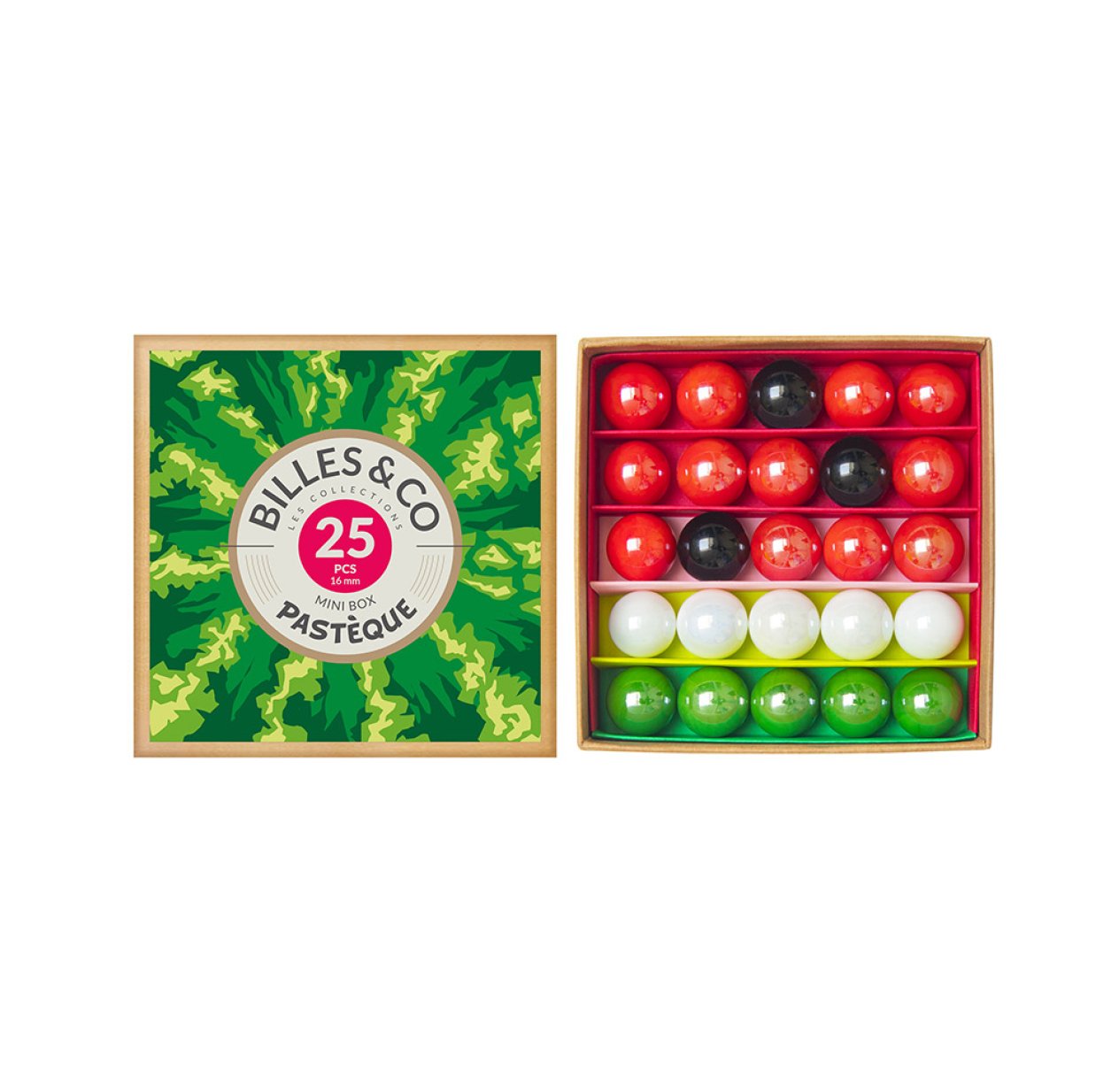 Petit Coffret de 25 Billes - Pastèque