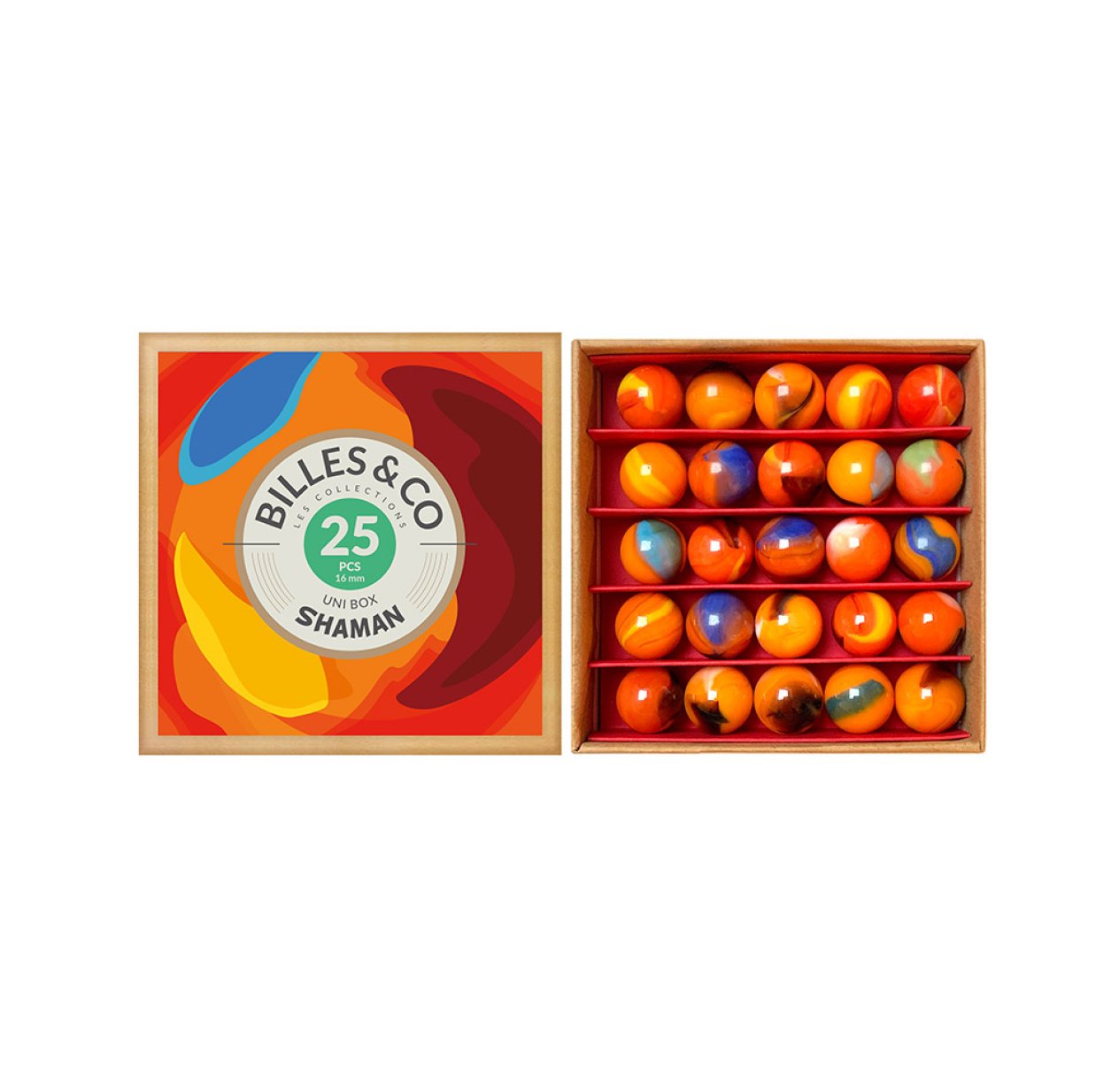 Petit Coffret de 25 Billes - Shaman