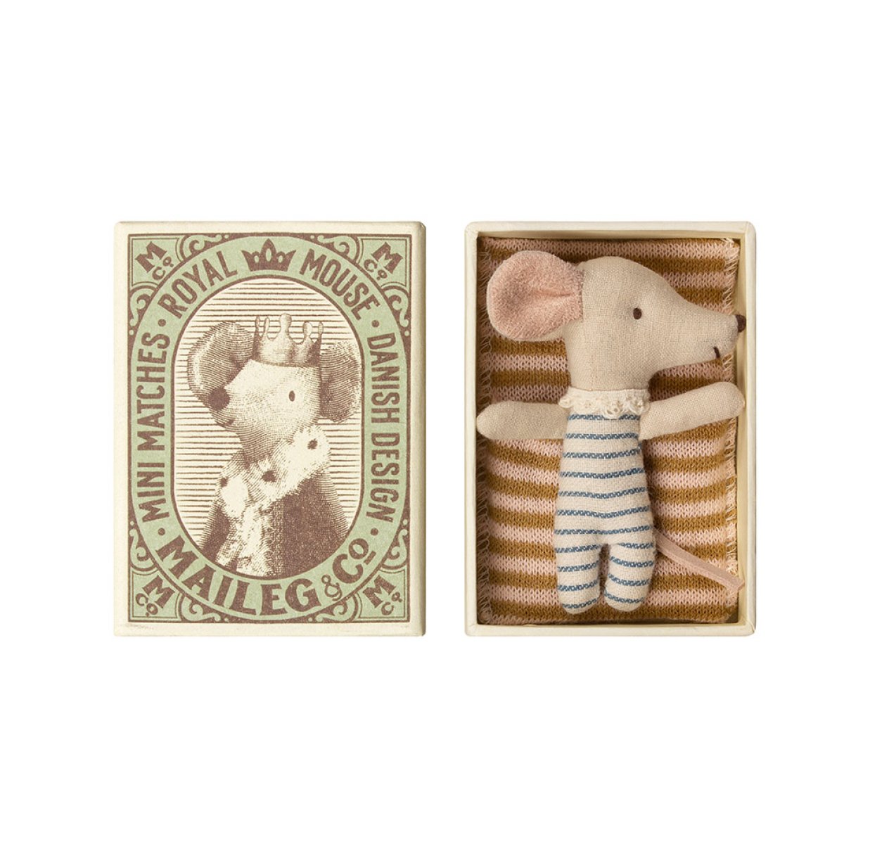 Petite Souris Bébé Garçon dans sa boîte