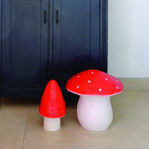 Veilleuse petite lampe Champignon - Rouge