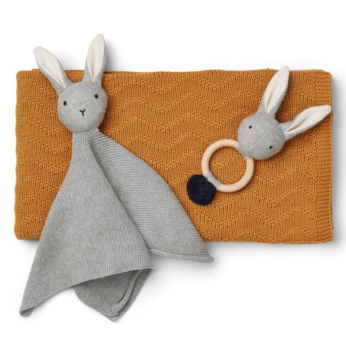 Coffret cadeau de naissance Petra - Moutarde