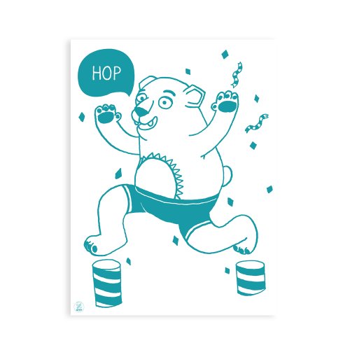 Poster phosphorescent Grizzly