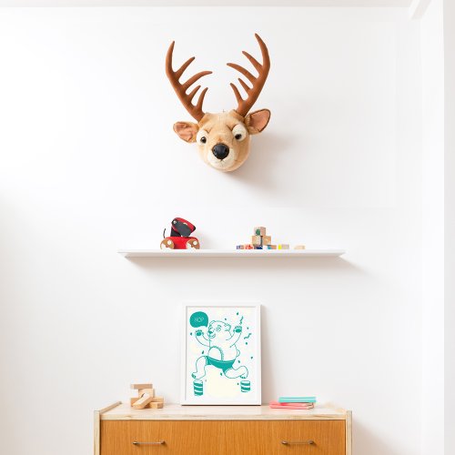 Poster phosphorescent Grizzly