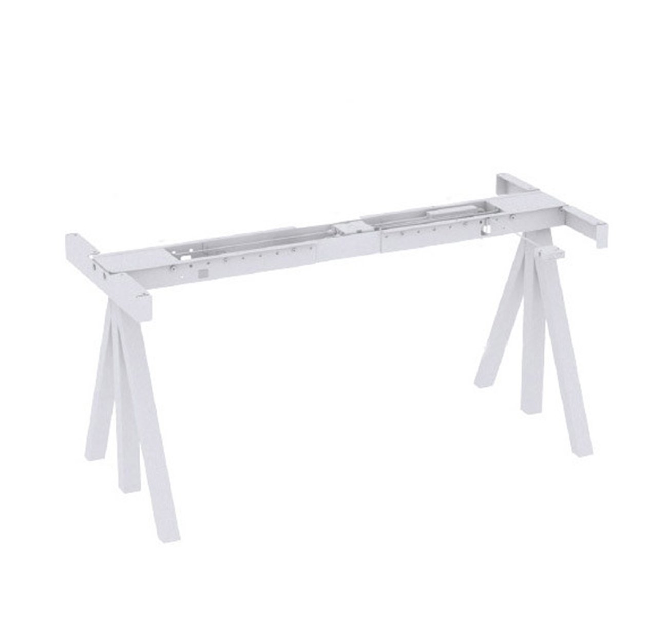 Piètement réglable pour plateau bureau - Blanc