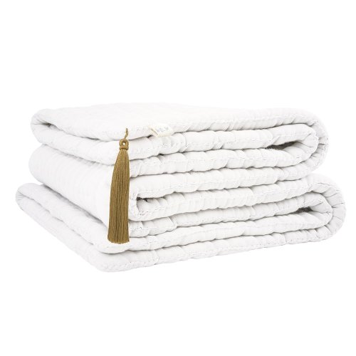 Plaid Tatami - Blanc